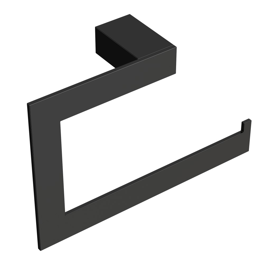 Полотенцедержатель кольцо Qubic Black 10725-B