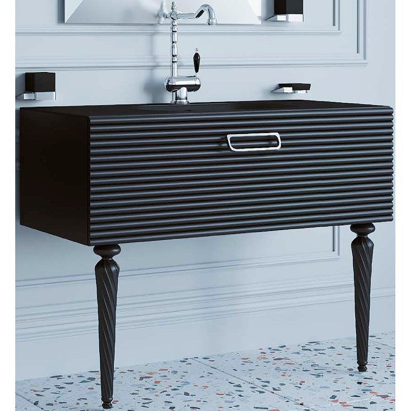 Тумба под раковину 100 см ArmadiArt Vallessi Avantgarde Linea 842-100-BCR