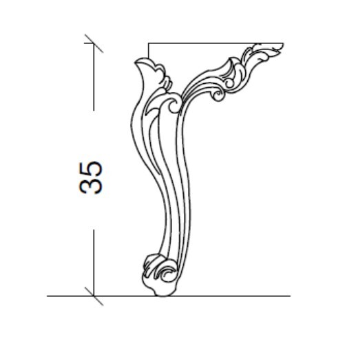 Ножки высокие ArmadiArt NeoArt 855-G h35, 1 пара