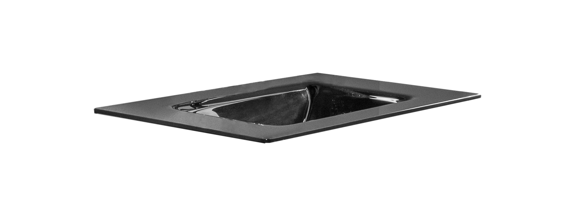 Столешница стекло 80 см моноблок BLACK 852-080-B