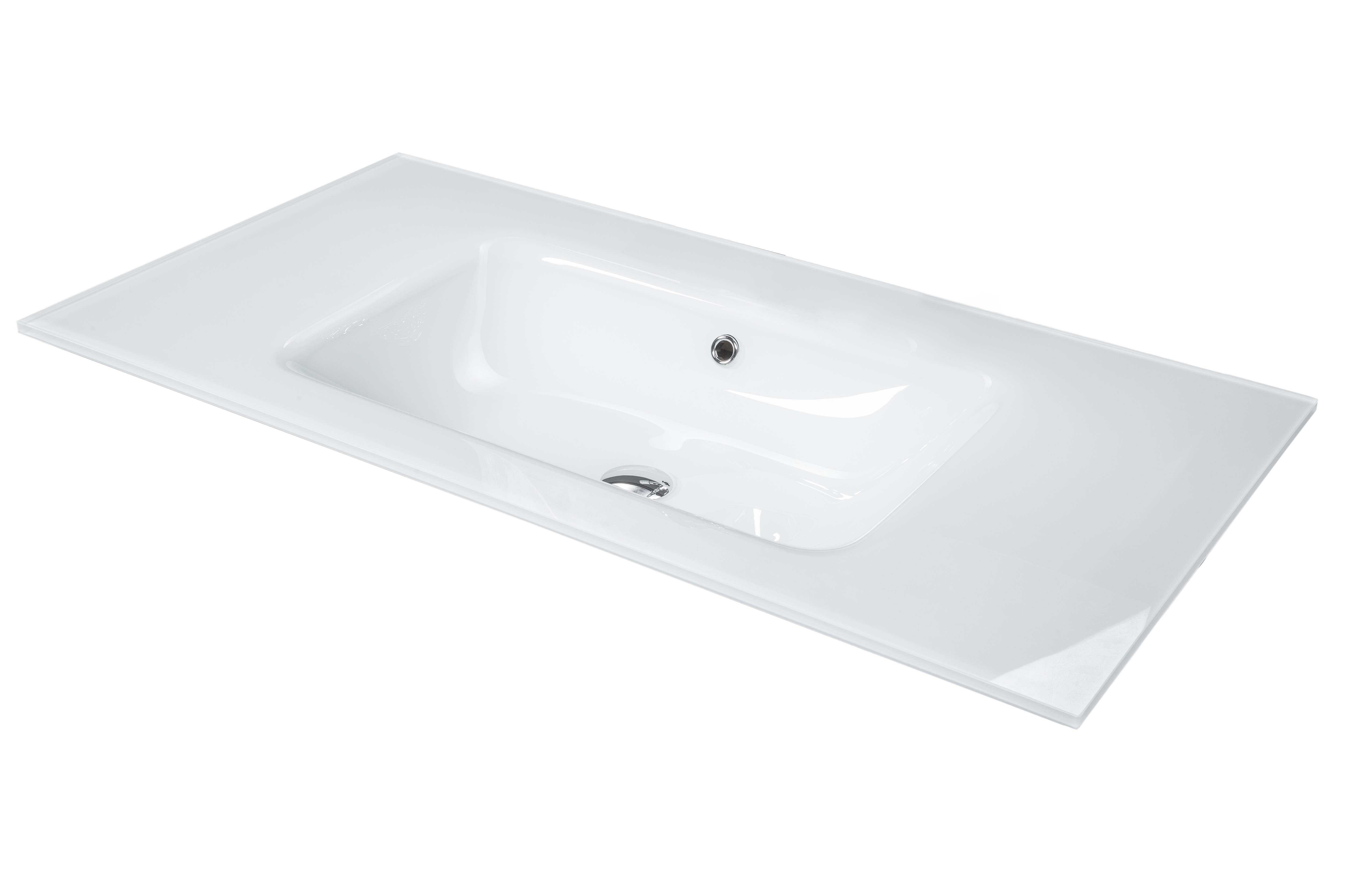 Столешница стекло 100см моноблок БЕЛАЯ 852-100-WH