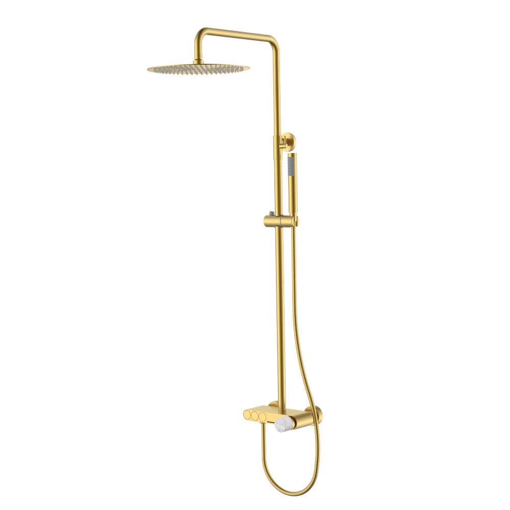 Стойка для душа STICK MATT GOLD MARBLE GREY 128-MG-MR-GR
