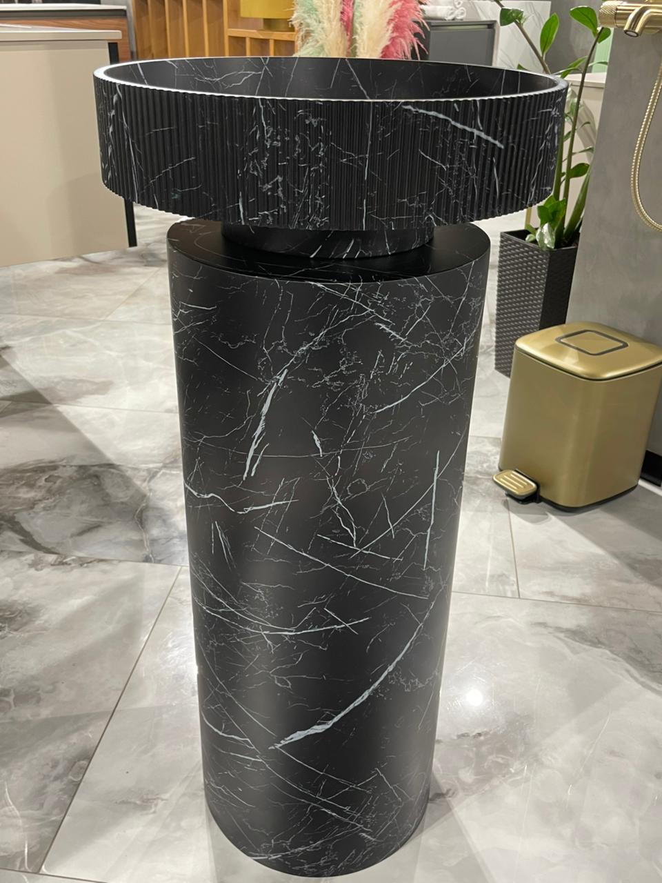 Пьедестал для раковины Corian 300*720 Nero Marquina 801-Base-NM