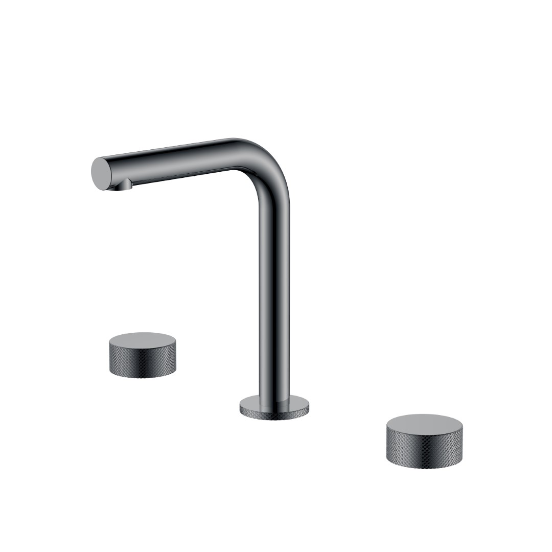 Смеситель на столешницу STICK LINEA на 3 отв. Gun Metal 152-SGM.2