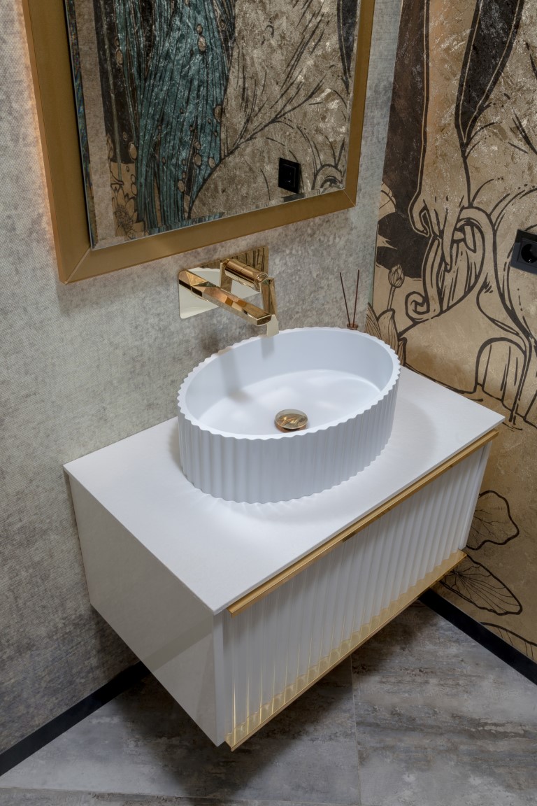 Раковина накладная 50 см ArmadiArt Canale 878-WM