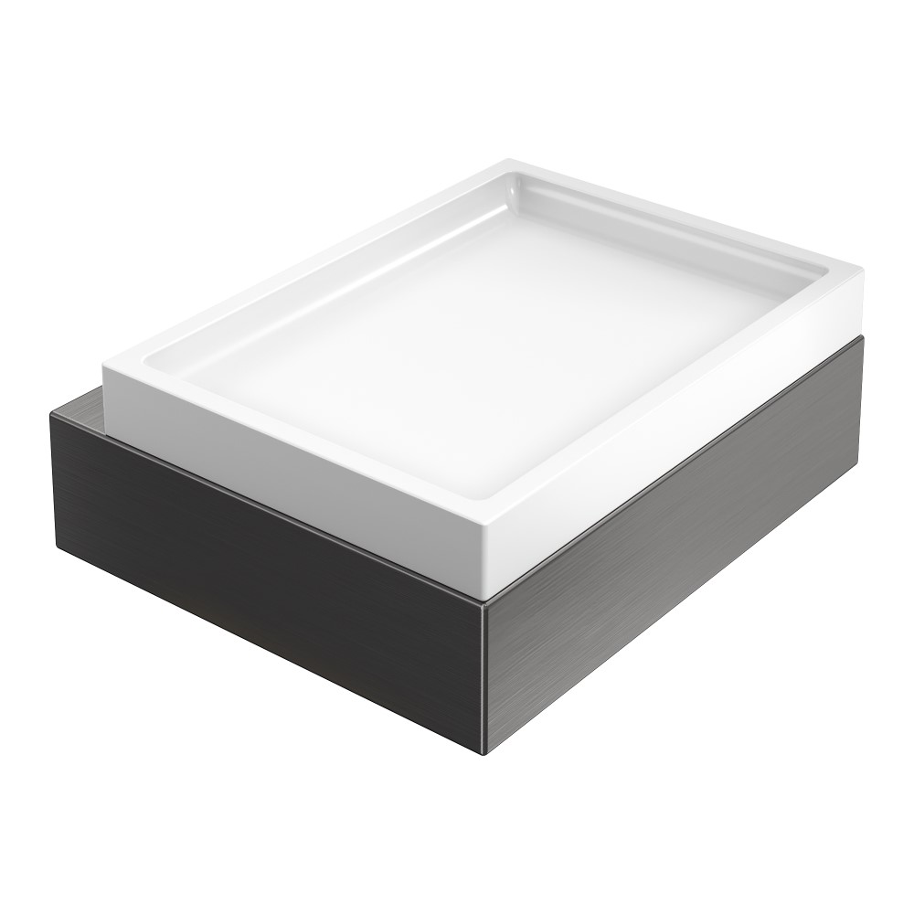 Мыльница настенная Qubic Gun Metal 10723-GM