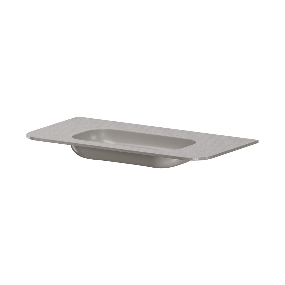 Раковина моноблок VOI 100см STONE FINISH STONE GREY 786-100-SF-SG без отв.