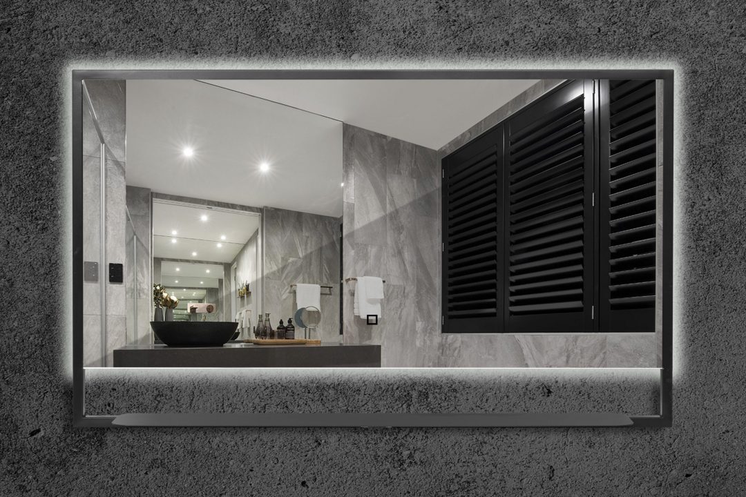 Зеркало с подсветкой и полочкой 100х80 см ArmadiArt Vallessi 552/2