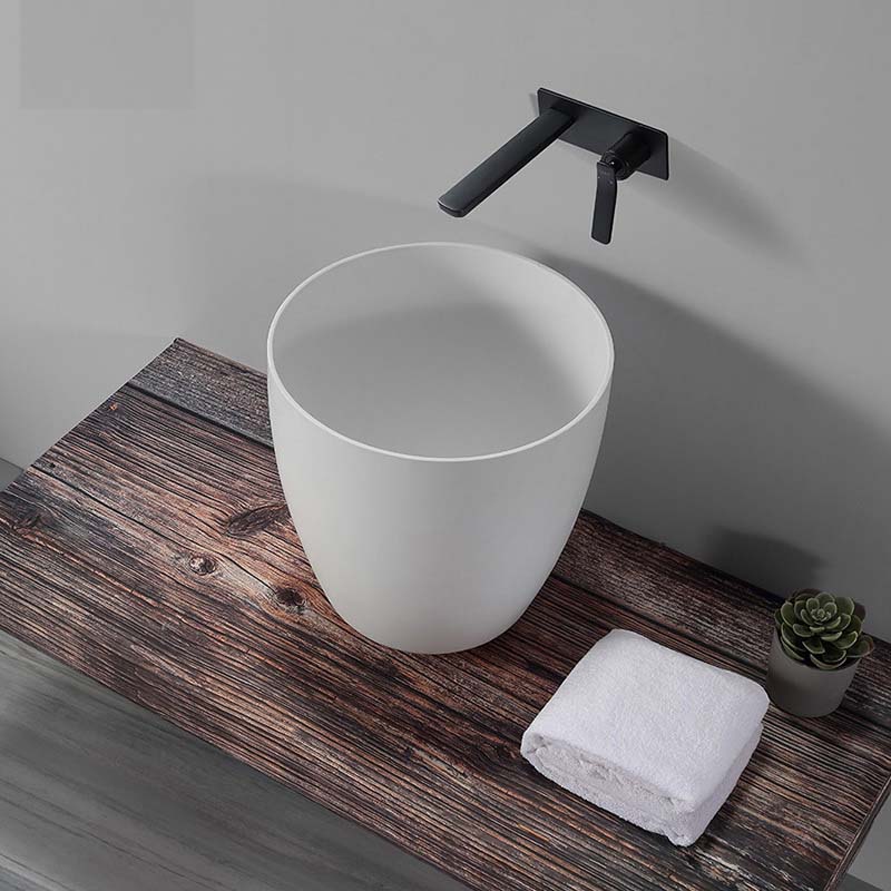 Раковина накладная Ø39 см ArmadiArt Corian 884-39