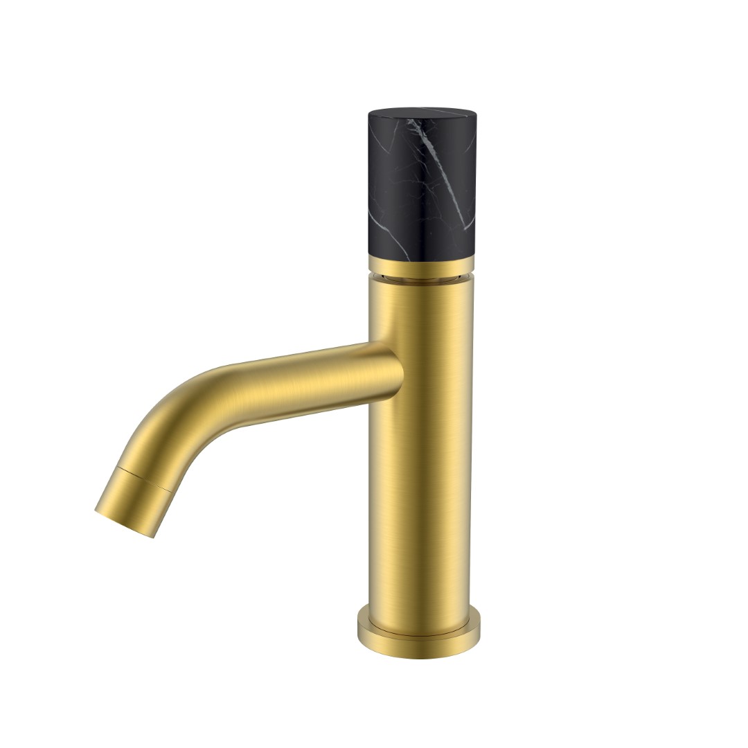 Смеситель STICK для умыв. низ. MATT GOLD MRAMOR BLACK_Комплект 121-MG-MR-B