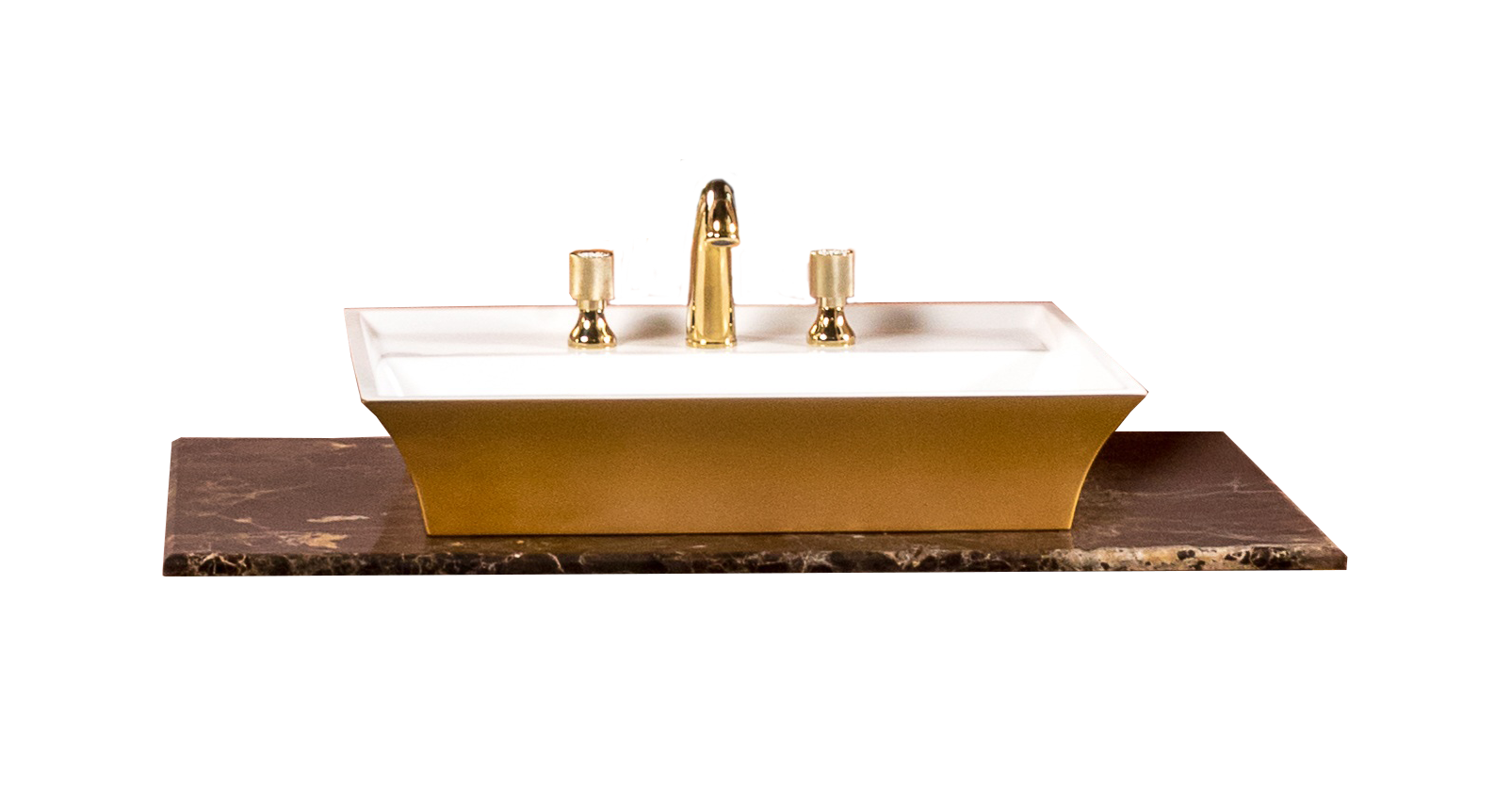 Столешница мрамор 101см Emperador Dark см под LV-6 чашу 857-101-ED LV6