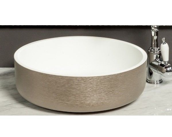 Раковина накладная Ø41,5 см ArmadiArt Sole Corian 819-SL