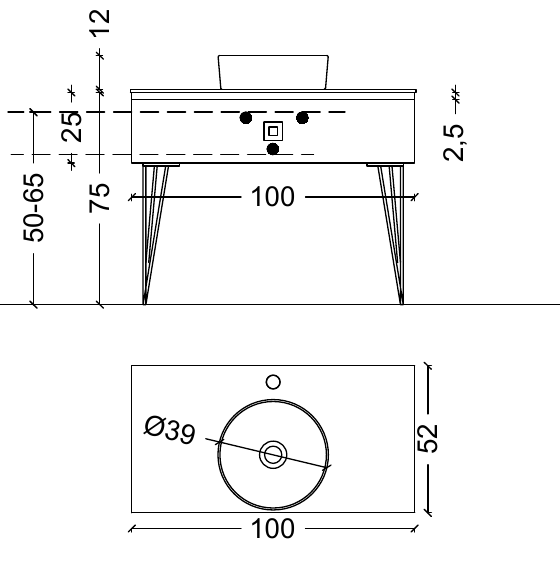 Консоль 100 см ArmadiArt Lucido 770-100-SL