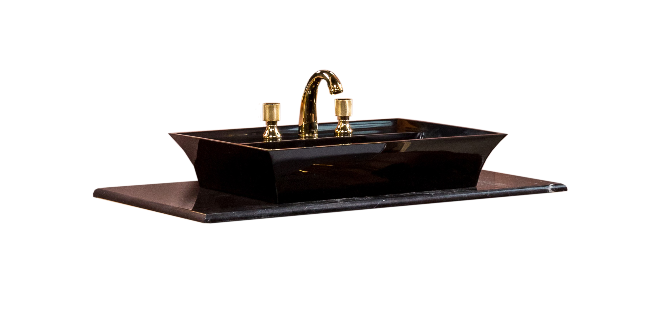 Столешница мрамор 101см Black Toros под LV-6 чашу 857-101-BT