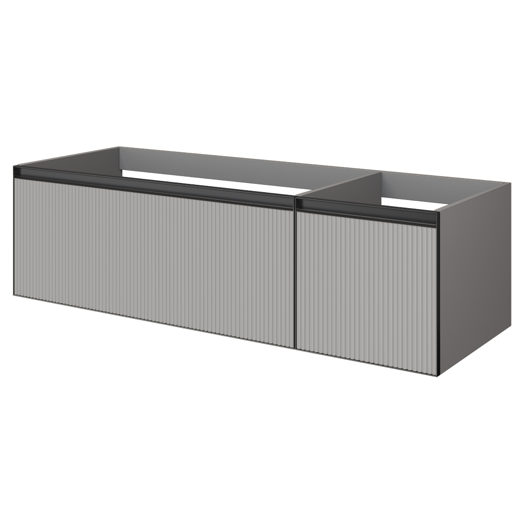 Тумба под раковину 140 см ArmadiArt Quatro 2 790-M2-140-L-RIB-A