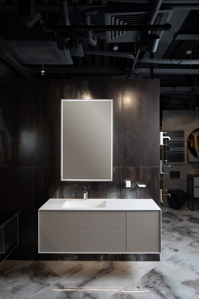 Тумба под столешницу 120 см с подсветкой ArmadiArt Minimal 898-120-D