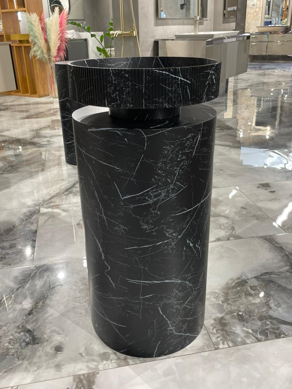 Пьедестал для раковины SOLE Corian 400*720 Nero Marquina 801/40-Base-NM