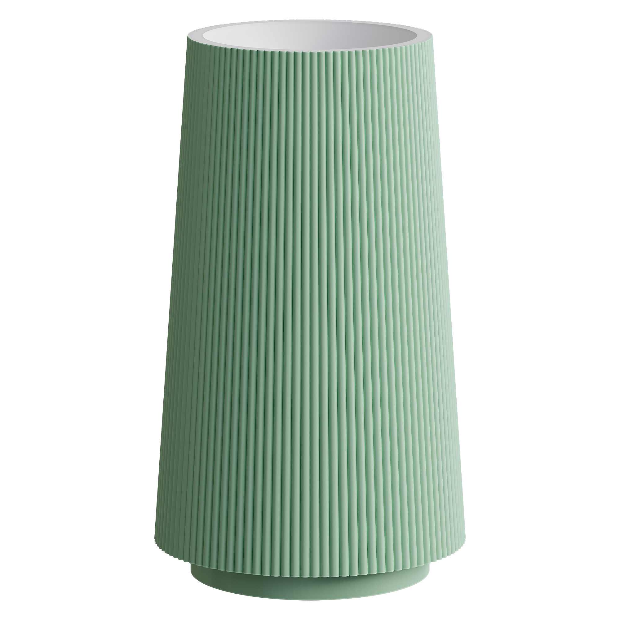 Раковина напольная рифленая Corian 480*480*850 MINT (мятный) 801-Torre-MT