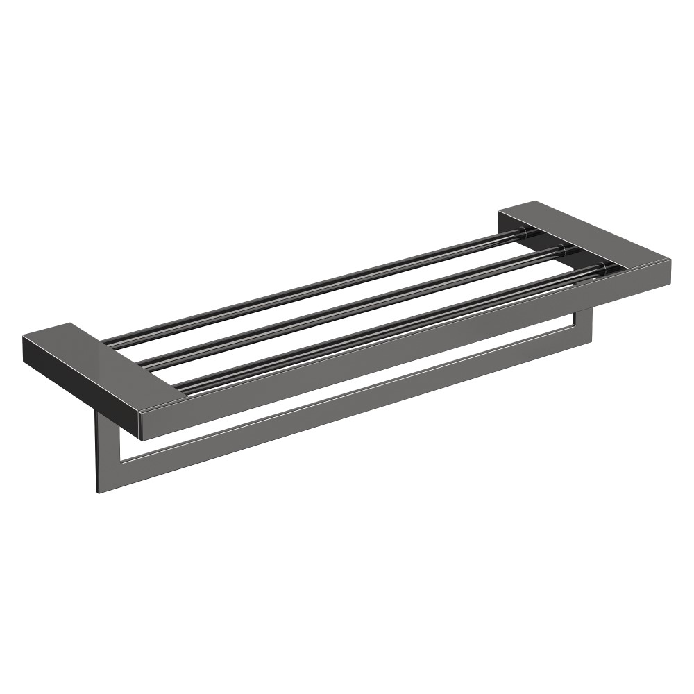 Полка для полотенец Qubic Shine Gun Metal 10737-SGM