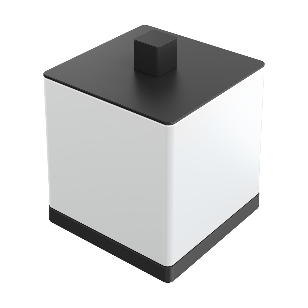 Стакан для ватных дисков Qubic Black 10964-B