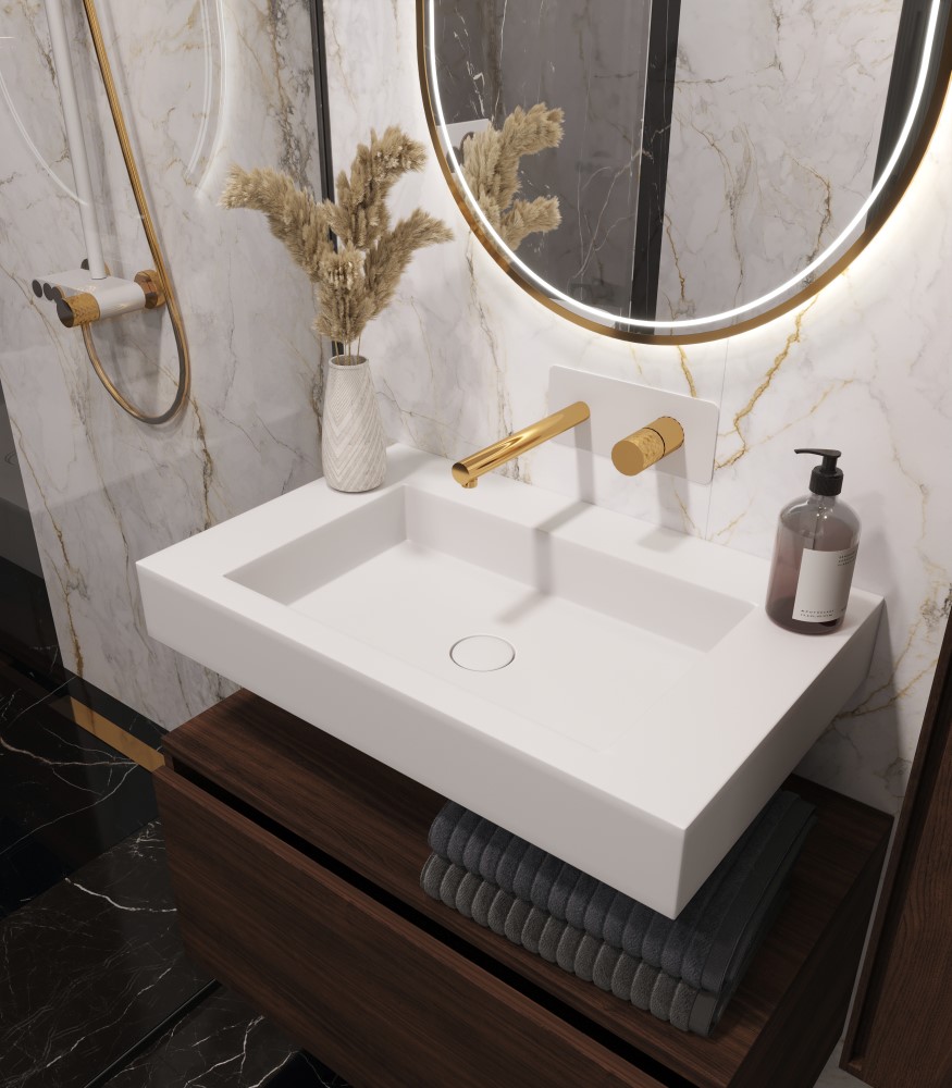 Раковина ArmadiArt Flat 888-70 продается только в комплекте с тумбой