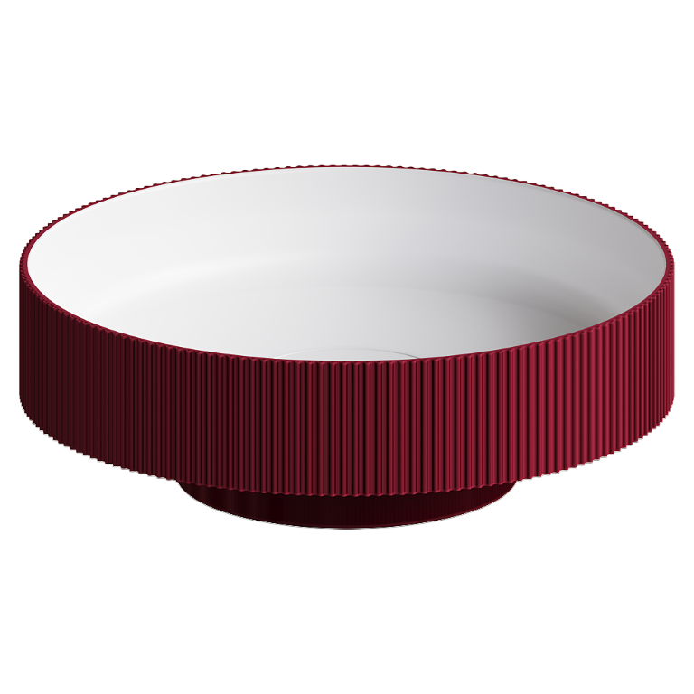 Раковина накладная Ø40 см ArmadiArt Sole Corian 801-R-BUR