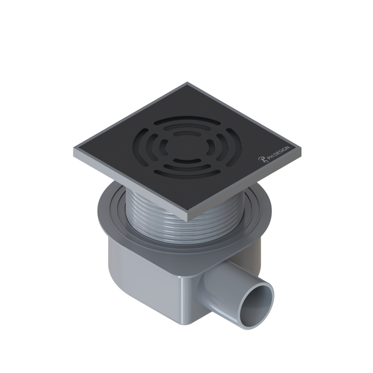 Душевой трап 10х10 см ArmadiArt Smart Design 984-10-B