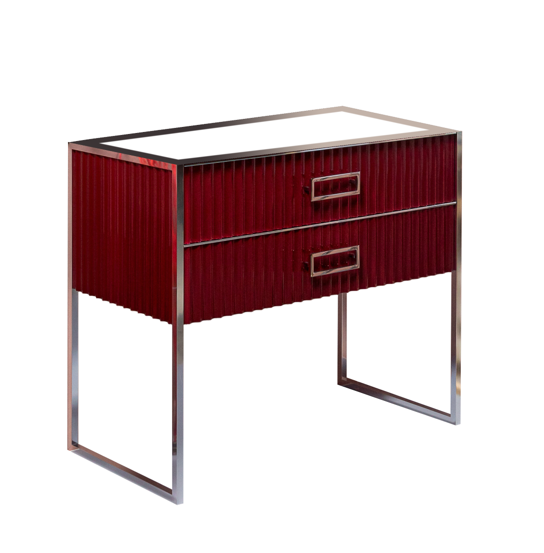 Тумба MONACO 100см h74см бордо глянец + хром под раковину чашу 867-100-RCR