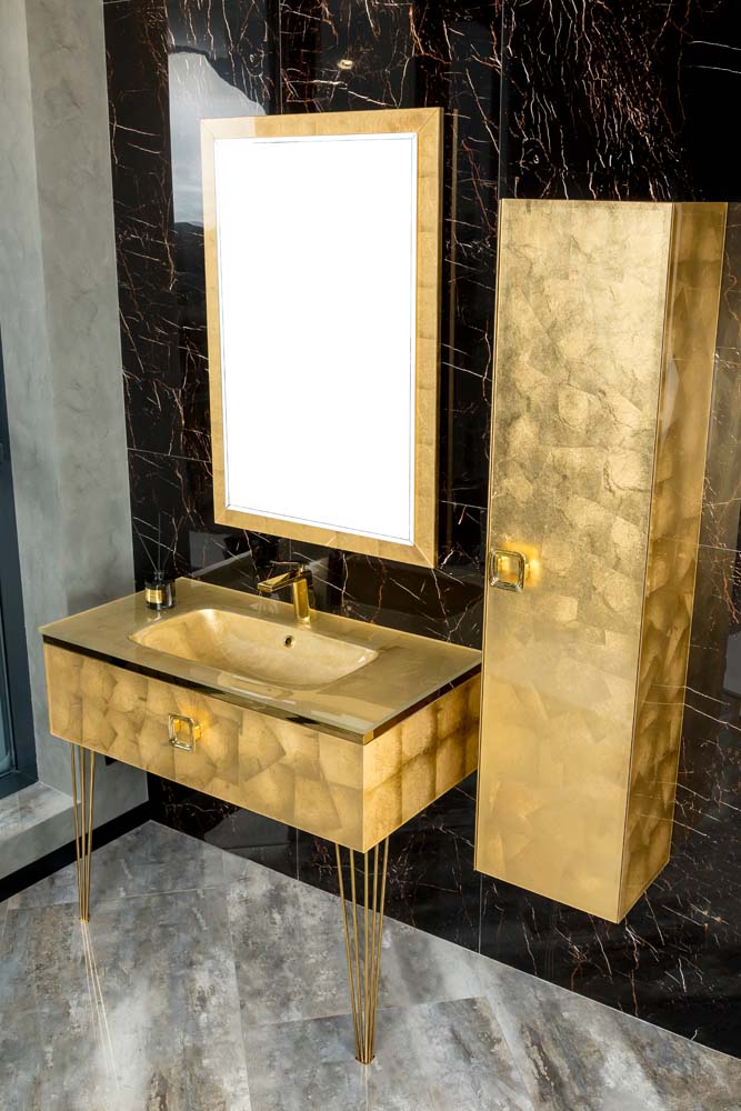 Раковина стеклянная 80 см ArmadiArt NeoArt 852-080-GF продается только в комплекте с тумбой