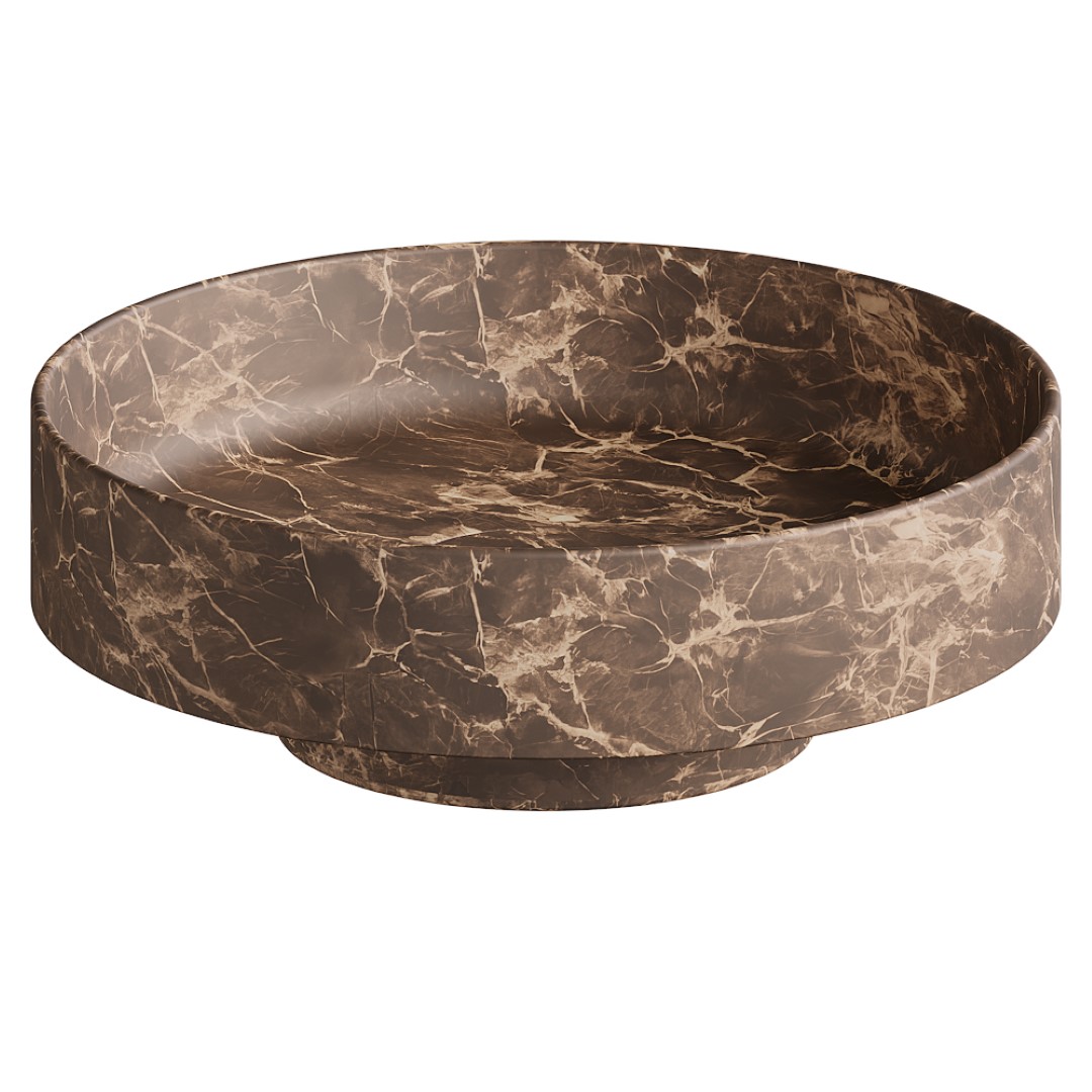 Раковина накладная Ø40 см ArmadiArt Sole Corian 801-ED