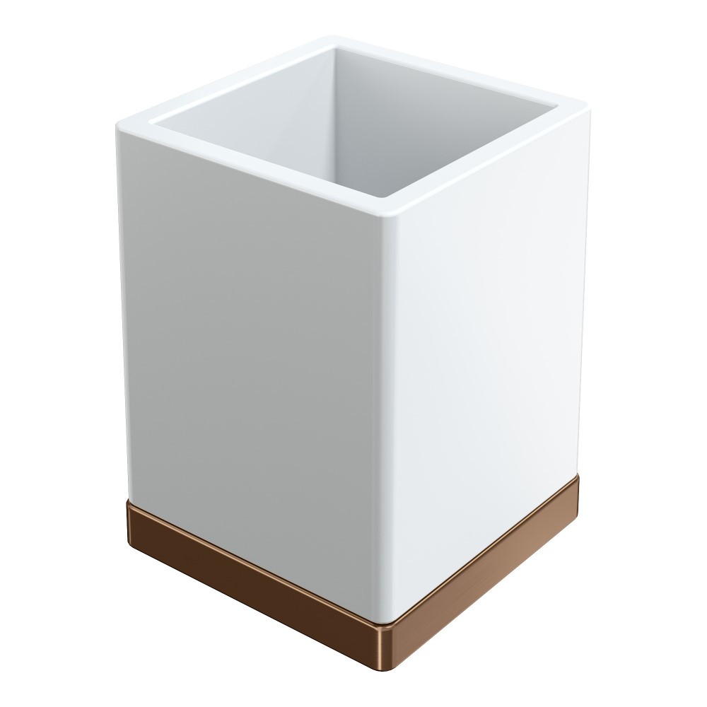 Стакан настольный Qubic Brushed Bronze 10961-BRB