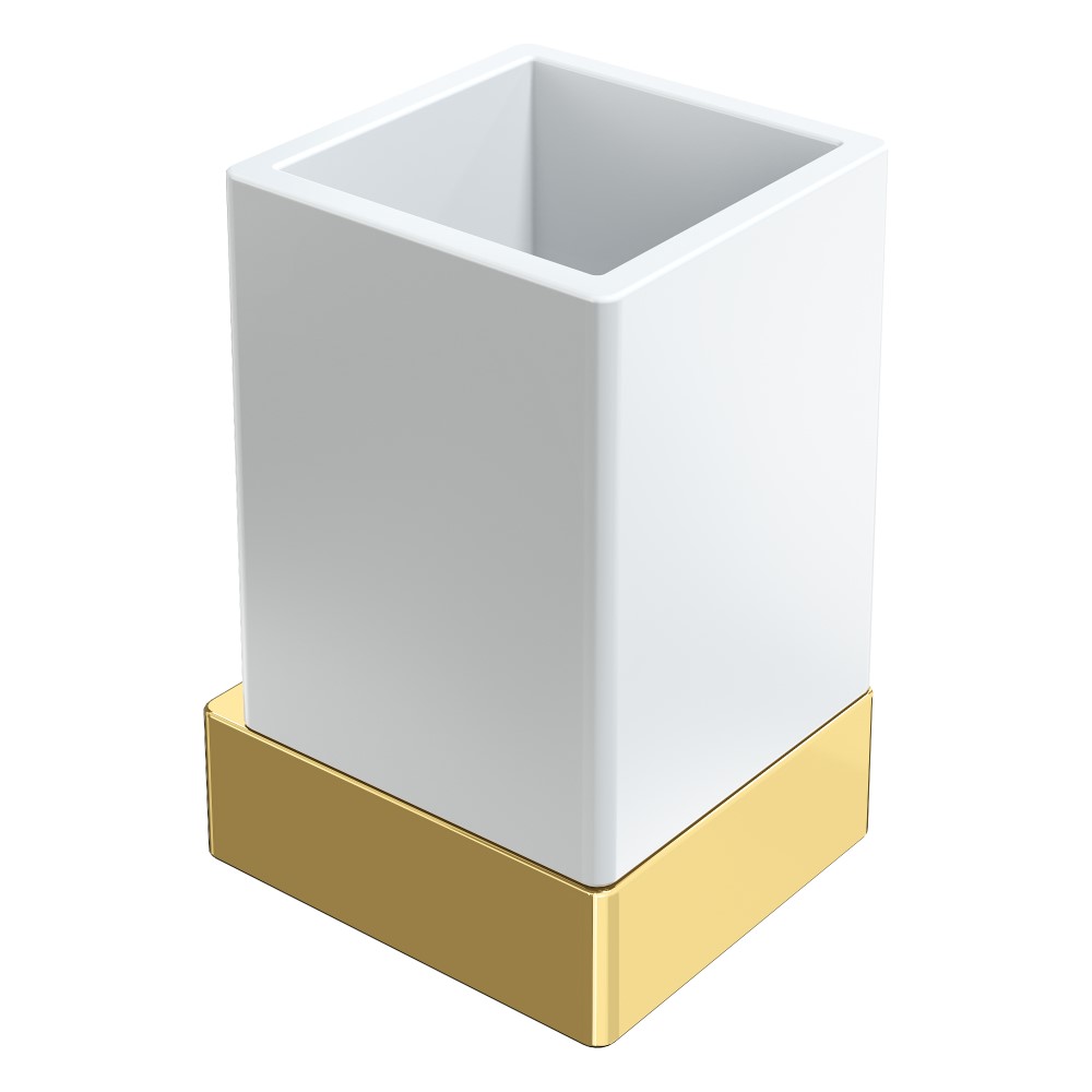 Стакан настенный Qubic Gold 10724-G