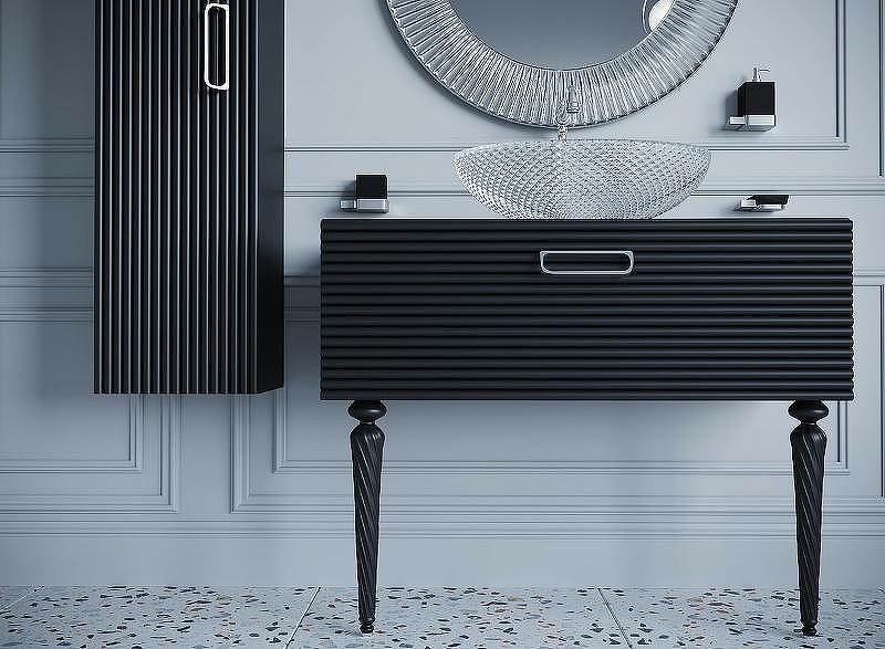 Тумба под раковину 80 см ArmadiArt Vallessi Avantgarde Linea 842-080-BCR