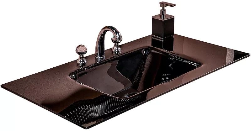 Столешница стеклянная 141 см ArmadiArt Vallessi 852-141-B ice