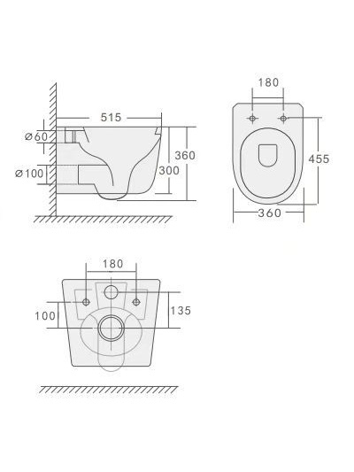 Flow подвесной унитаз LUNA с крышкой, функция Торнадо 969-SET-L