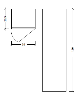 Пенал 35 см ArmadiArt NeoArt 834-WH