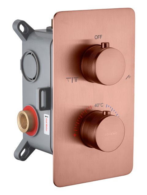 Встраиваемый термостат Boheme Cell 134-2-СB на 2 источника