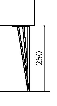 Ножки для пенала ArmadiArt Lucido 775-025-G, 1 пара