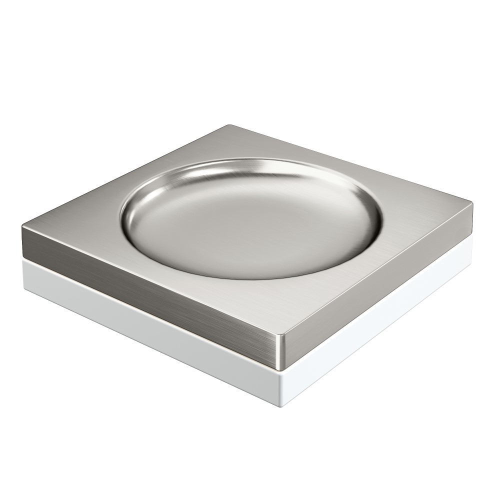 Мыльница квадратная Qubic Nickel Brush 10960-NB