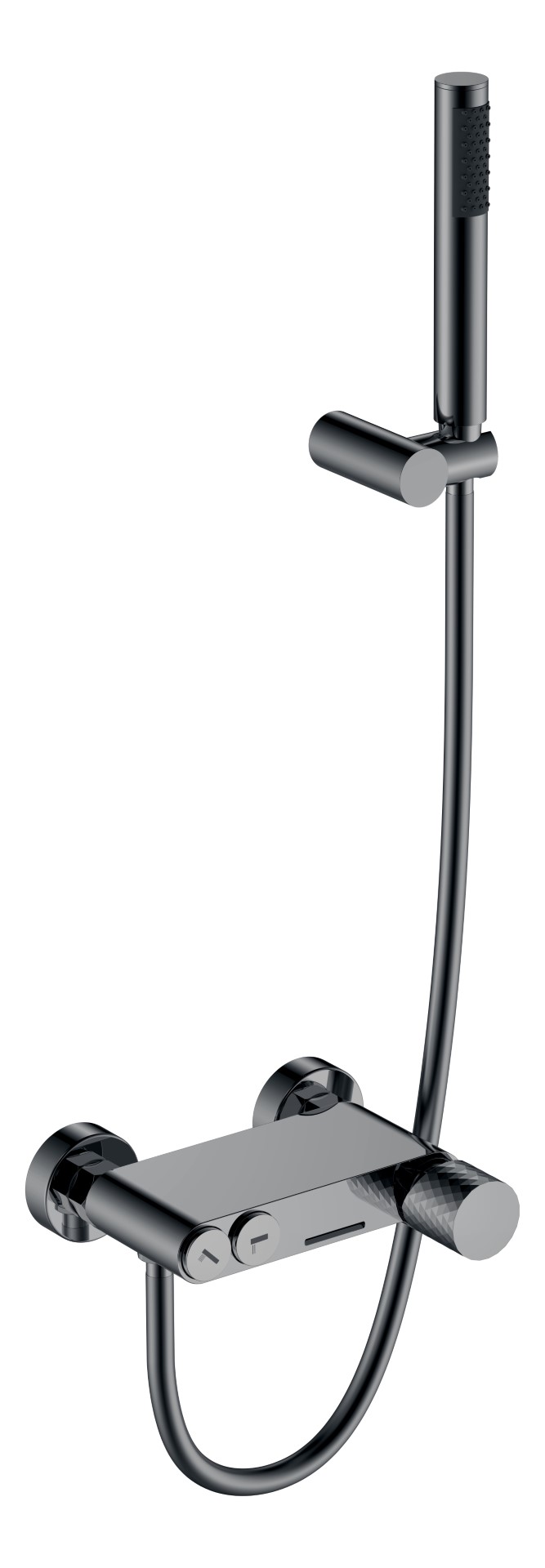 Смеситель STICK для ванны Shine Gun Metall c ручкой DIAMOND 123-SGM