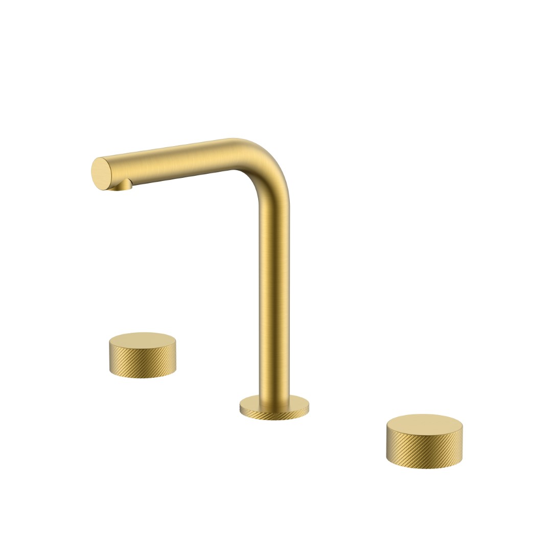 Смеситель на столешницу STICK SPIRALE на 3 отв. Matt Gold 152-MG.4