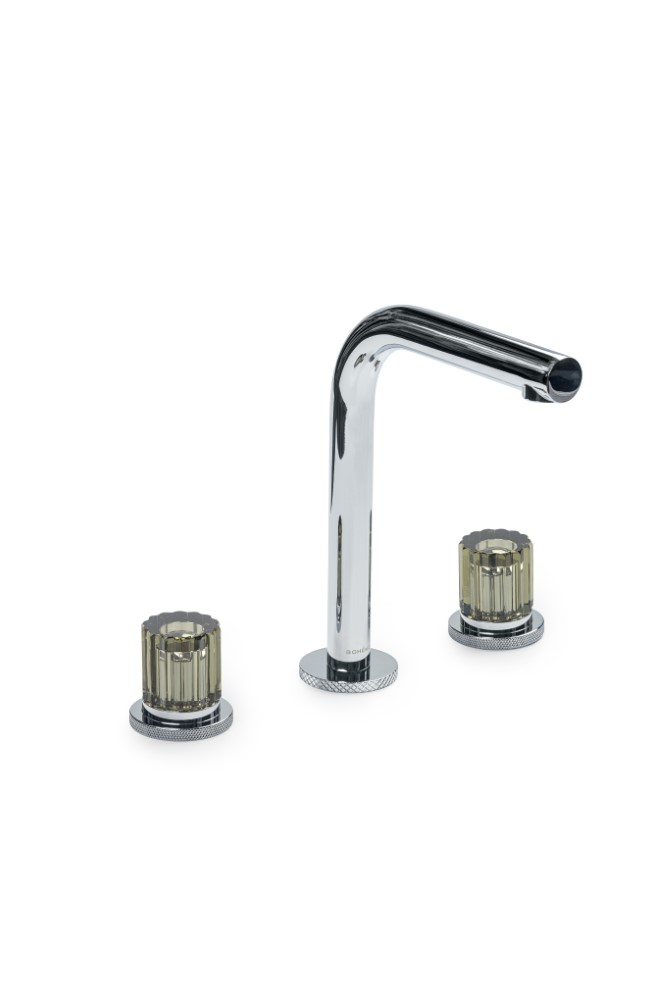 Смеситель из стены AURA на 3 отв. CHROME ELEGANTE GREEN 152-CR-EL-GREEN