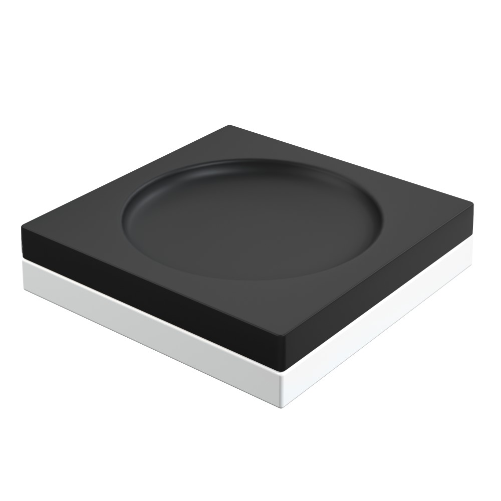 Мыльница квадратная Qubic Black 10960-B