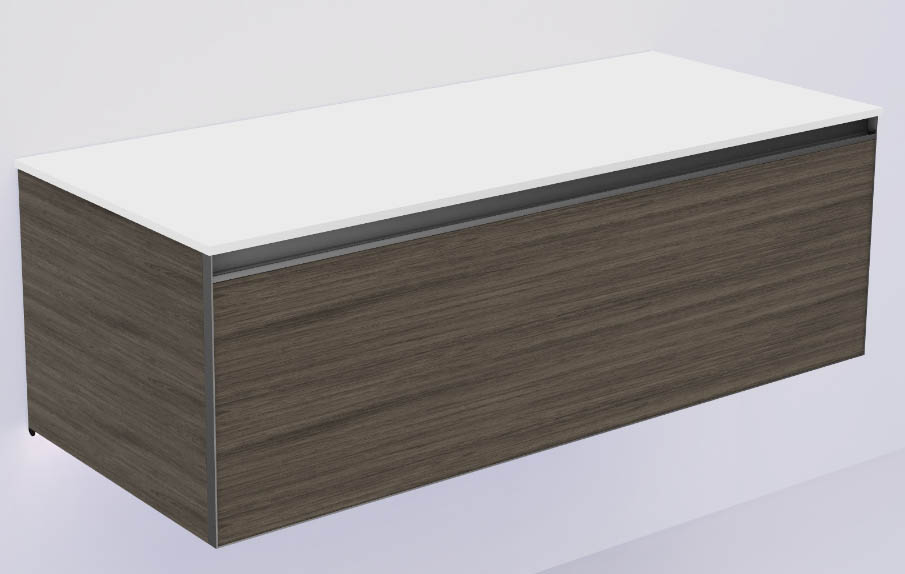 QUATRO 1 120CM тумба OAK ANTHRACITE профиль ANTHRACITE + внутр. подсв. 790-M1-120-OA-A-LED