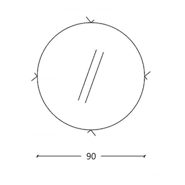 Зеркало с подсветкой и сенсорным управлением Ø90 см ArmadiArt Modern 545-090
