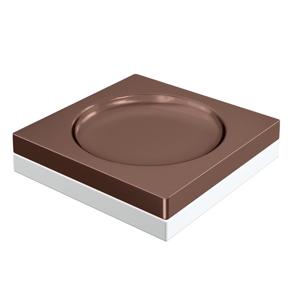 Мыльница квадратная Qubic Copper Brushed 10960-CB