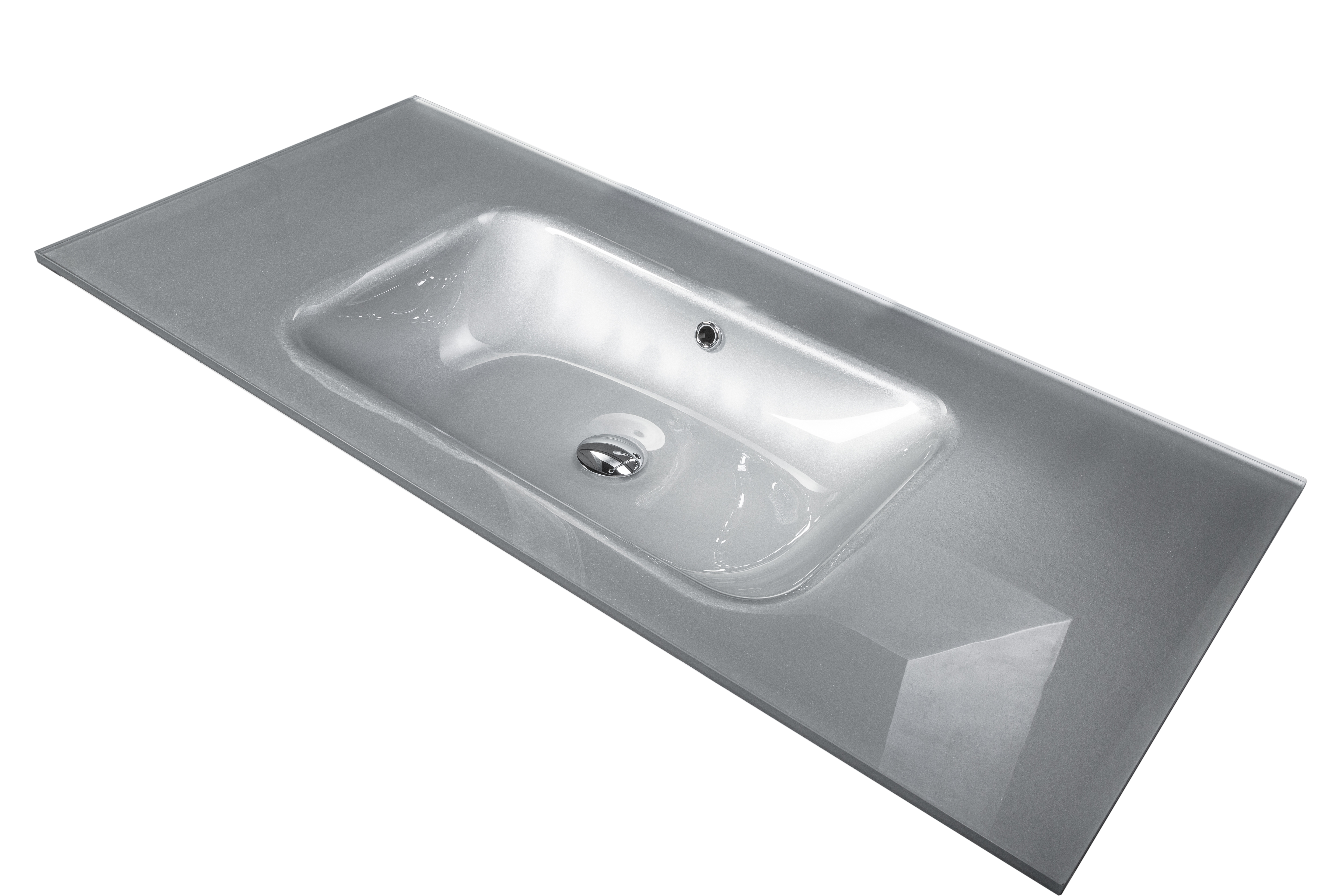 Столешница стекло 100см моноблок СЕРЕБРО 852-100-S