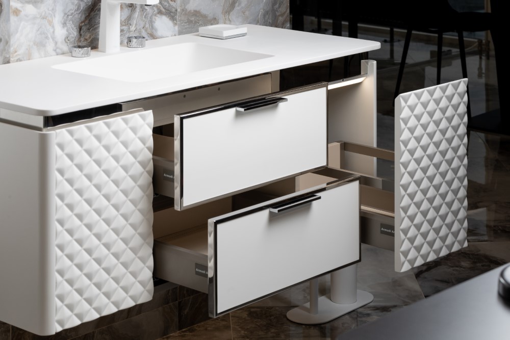 Тумба под раковину 120 см ArmadiArt Rombo 777-120-WG