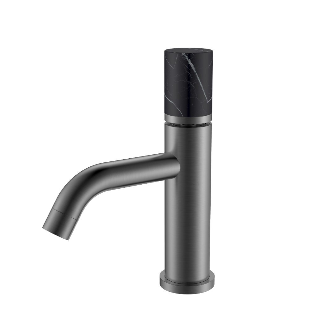 Смеситель STICK для умыв. низ. GUN METAL MRAMOR BLACK_Комплект 121-GM-MR-B