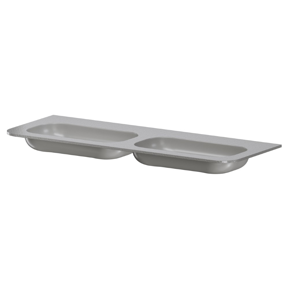 Раковина моноблок VOI 140см STONE FINISH LUNA 786-140-SF-L без отв.